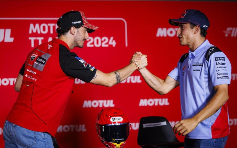 bagnaia y marquez ducati