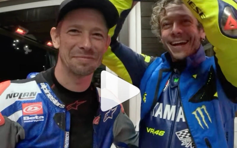 valentino rossi and casey stoner at the ranch